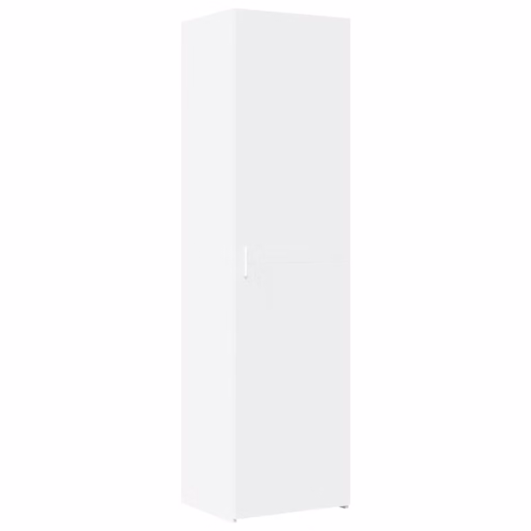Credenza Bianca 50x42,5x185 cm in Legno Ingegnerizzato