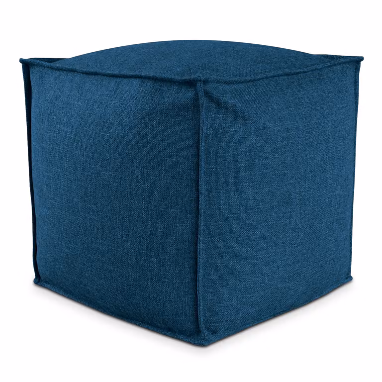 POUF QUADRATO PIUMA 80x80 cm Blu