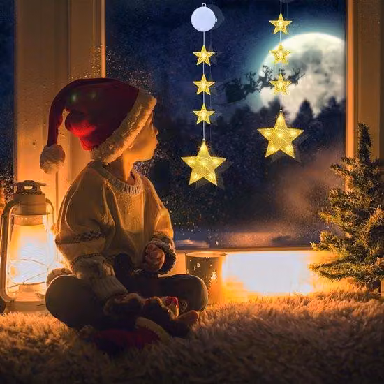 Luci da cornice Azomor con stelle e timer per creare un'atmosfera festosa in casa