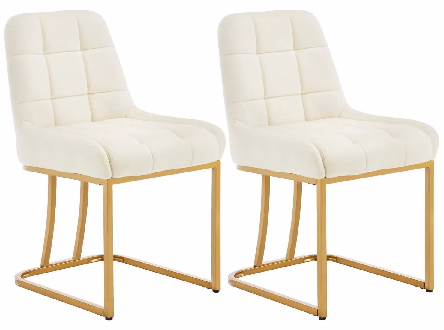Sedie da pranzo - Sedie - Sedie a conchiglia - Sedie da cucina - Sedie da ufficio - Set da 2 - Rivestimento beige