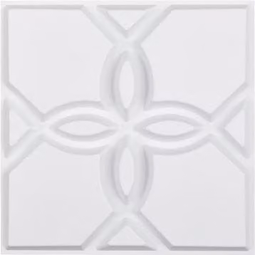 Pannelli da Parete 3D VEVOR in PVC con Design Floreale Moderno, Set da 33 Pezzi, Bianco Opaco, L/P/H: 30 x 30 x 2,51 cm