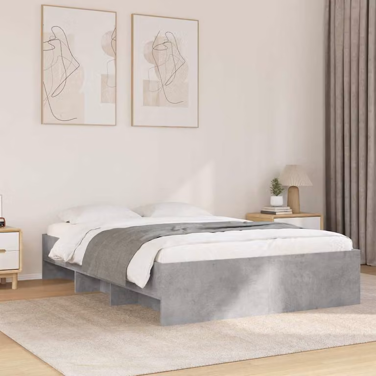 Giroletto vidaXL in legno multistrato grigio, L/P/H: 190 x 140 x 35 cm