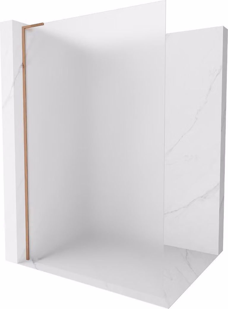 Mexen Kioto L parete doccia Walk-in 70 x 200 cm, brina, oro rosa - 800-070-103-60-30