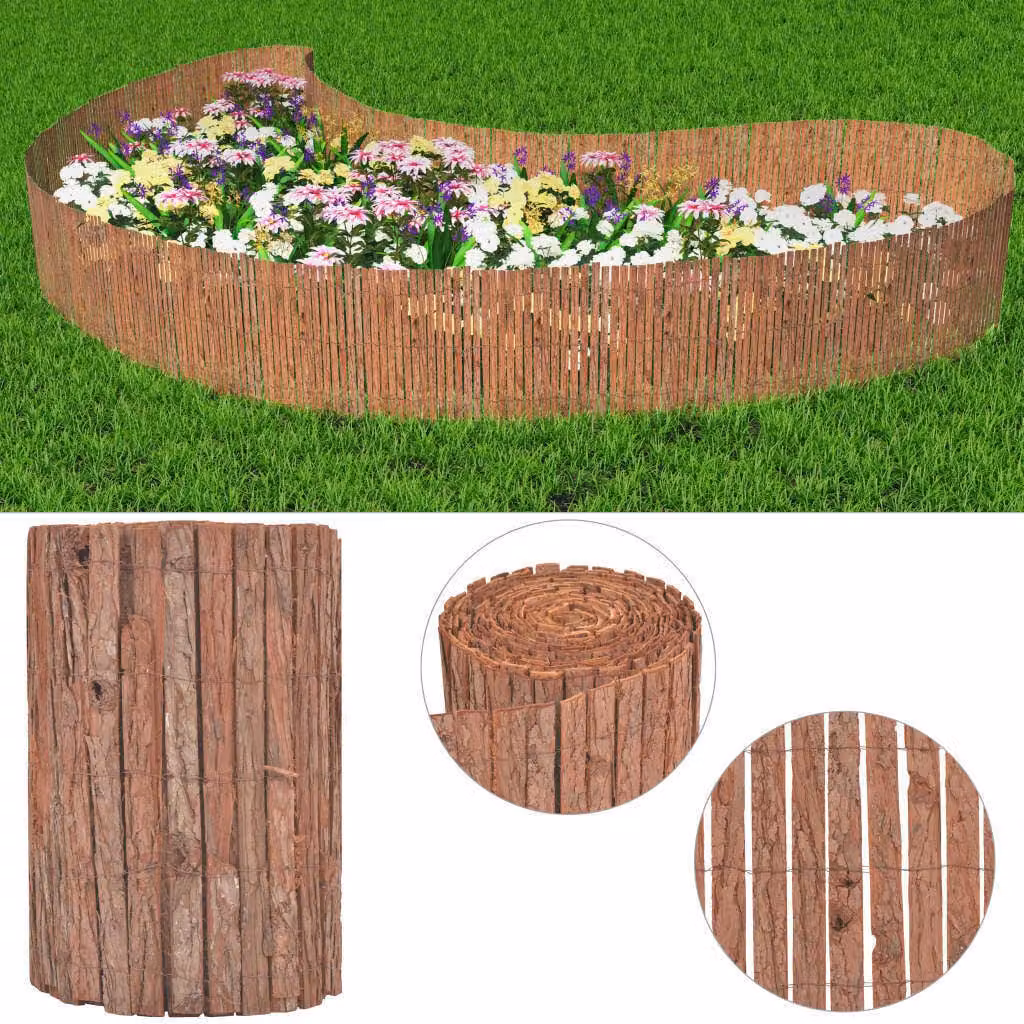 Maison Exclusive - Recinzione da giardino in corteccia 1000×50 cm