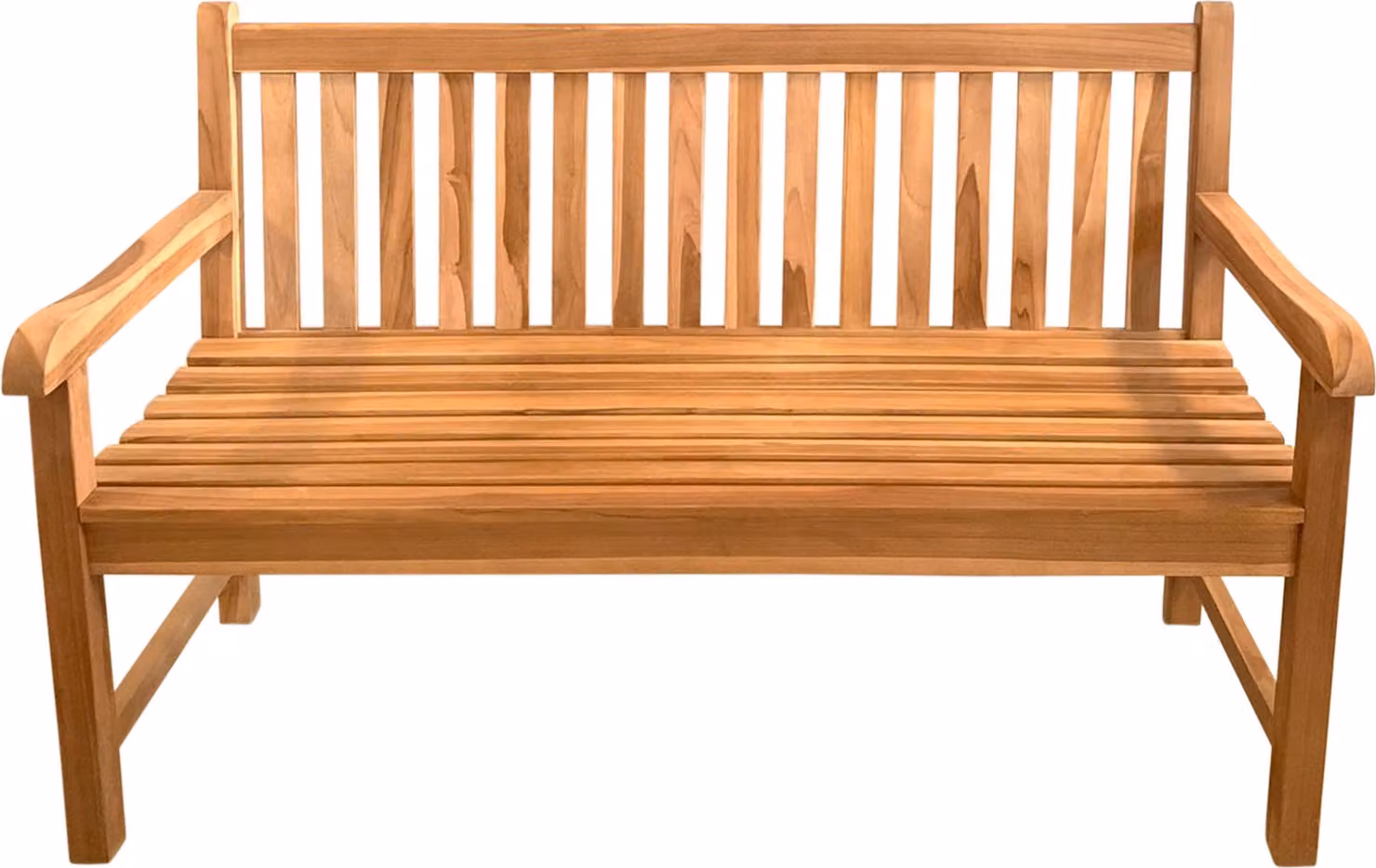 AXI Nowi Panchina da Giardino in Legno di Teak, Marrone - per 3 persone | Con braccioli | Pa parco, Giardino/Terrazza con Schienale | 150 x 63 x 92 cm