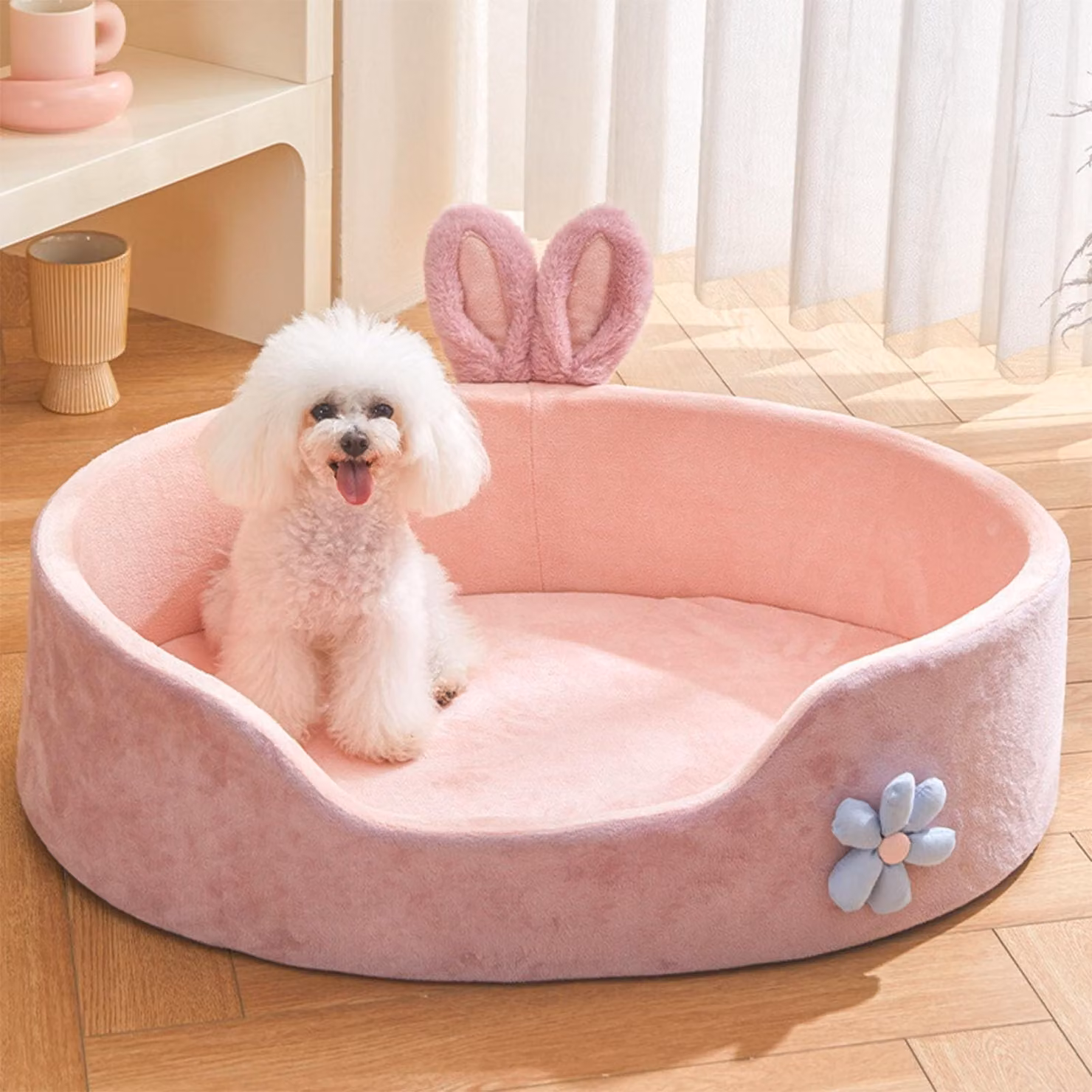 Cuccia per cani, lavabile, con base antiscivolo, poltrona rilassante per animali domestici, adatta a cuccioli/gattini, per razze piccole/medie, facile da pulire, cuccia per animali domestici