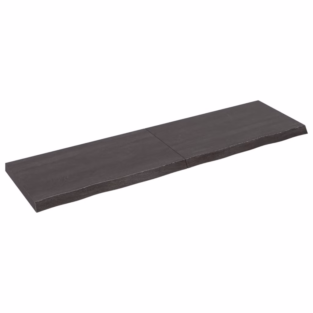 Piano Bagno Marrone Scuro 180x50x(2-6)cm Legno Trattato