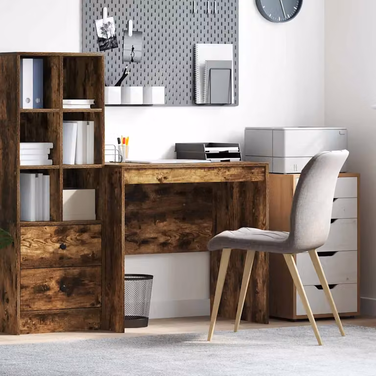 Scrivania minimalista vidaXL in rovere marrone L: 80 cm, P: 50 cm, H: 76 cm