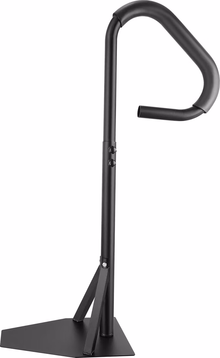 Corrimano per vasca idromassaggio SucceBuy, corrimano laterale per vasca idromassaggio girevole a 360°, altezza regolabile da 88,9 a 144,8 cm, alluminio inossidabile, base di montaggio regolabile, portata 272,4 kg, per uso interno ed esterno