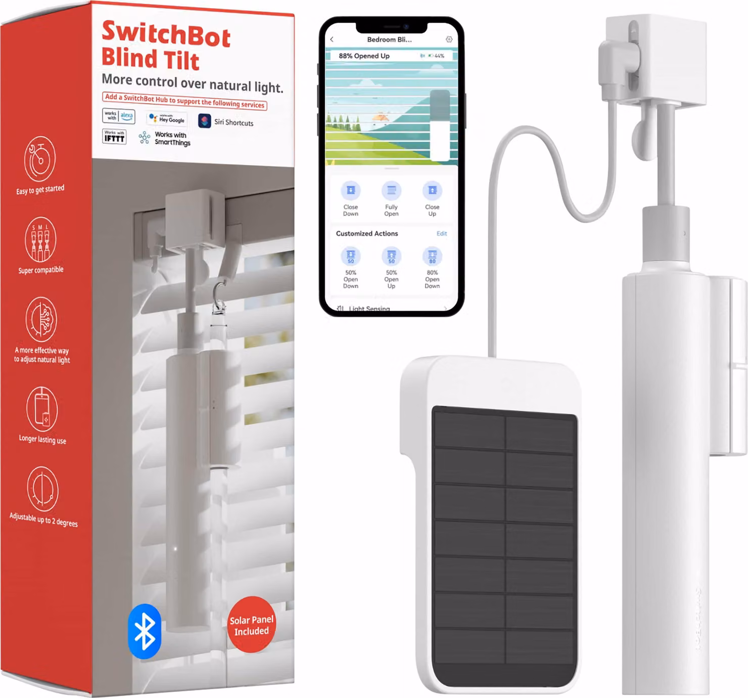 SwitchBot W2701600 SwitchBot Blind Tilt - Smarte elektrische Jalousiesteuerung