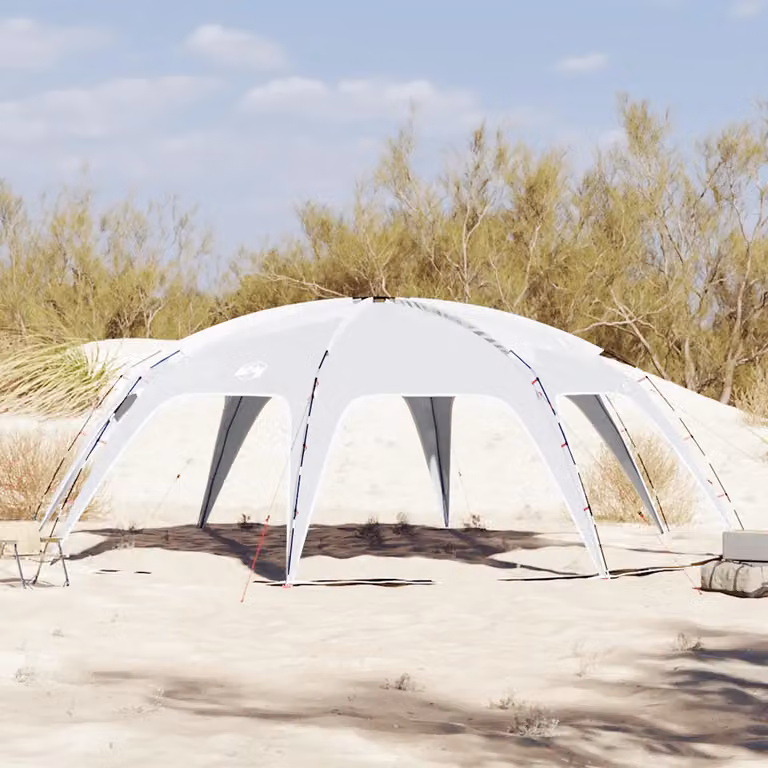 vidaXL Tenda per Feste Grigia Impermeabile con Struttura Autoportante in Poliestere e Fibra di Vetro L/P/H: 695 x 295 x 27 cm