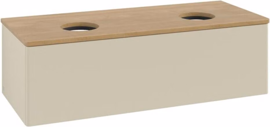 V&B Mobiletto senza struttura frontale, con illuminazione Antao 120x36x50cm, WBP hon. Oa, si Gr m Lac