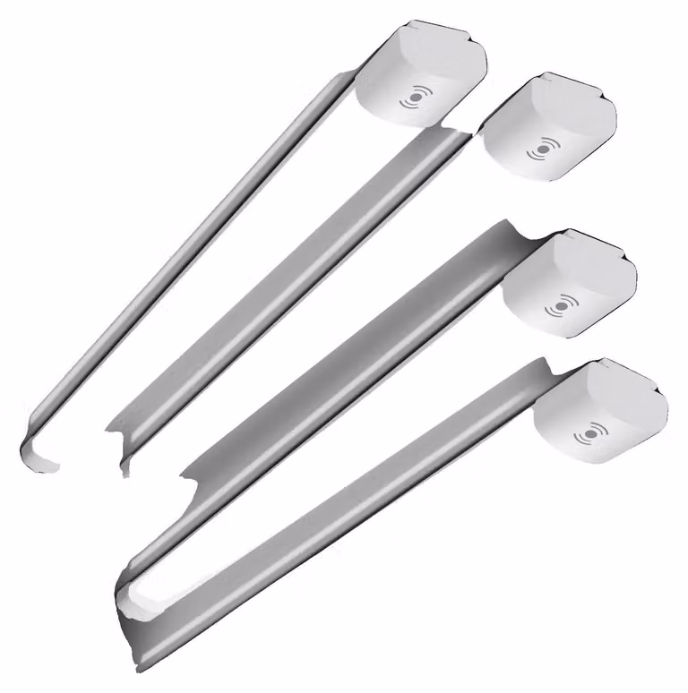 Pannello LED per soffitto, con sensore di movimento, impermeabile, confezione da 4 pezzi, luce neutra, colore bianco, potenza da 41 a 50W