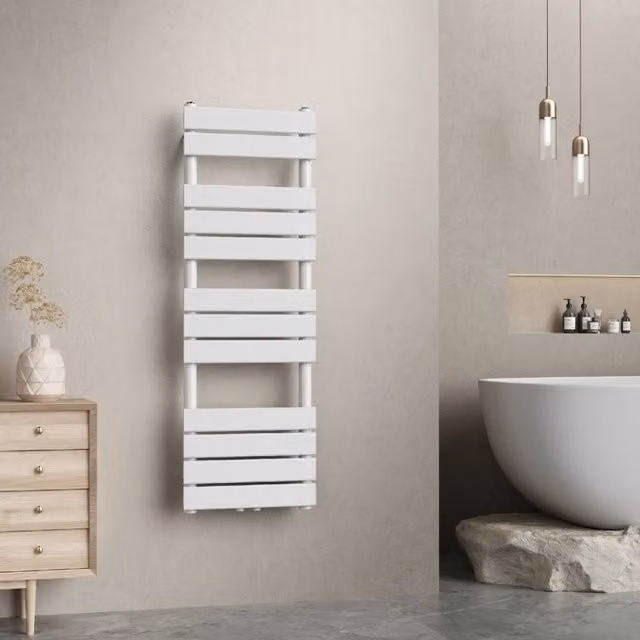Scalda Asciugamani da Parete ad Acqua Calda Voss Bianco neu.haus L: 120 cm, P: 40 cm