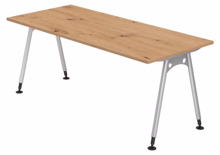Scrivania bümö Serie A - Decorazione: rovere nodoso, dimensioni: 180 x 80 cm