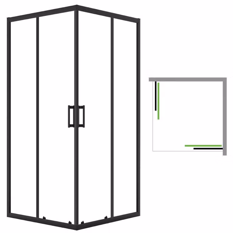 Laveo DESNA box doccia quadrato 80x80 cm JKD_786K