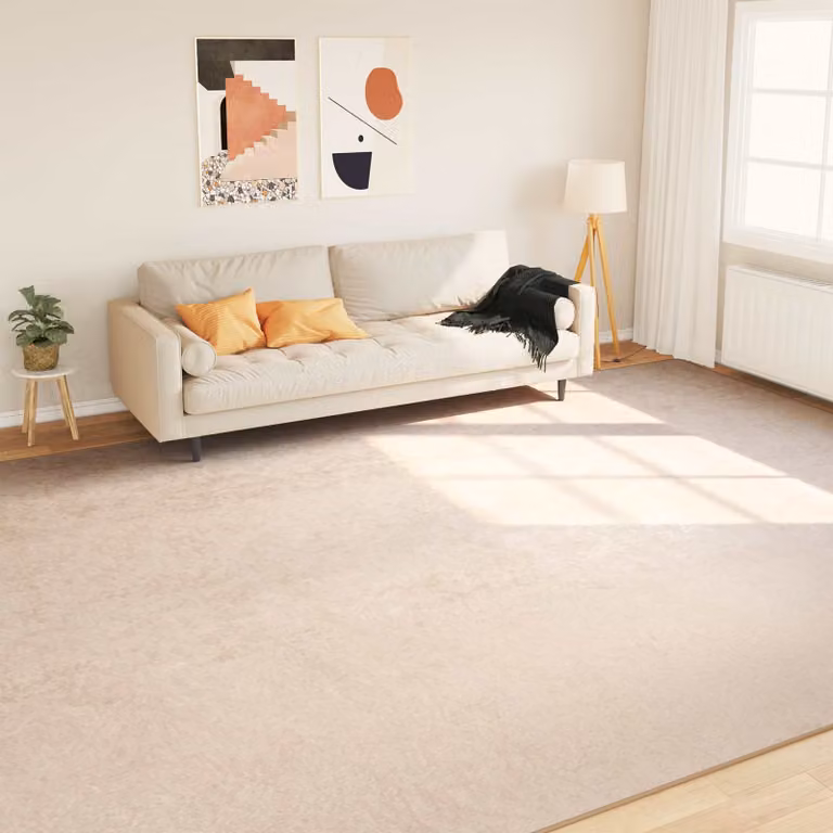 vidaXL Runner Tappeto MARSA Crema 300 x 400 cm Poliestere e PVC