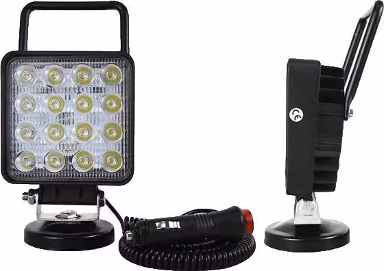 Luce da lavoro a LED, portatile, base magnetica, faretto da 48W