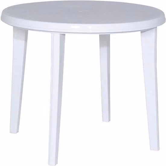 Sedia da giardino in plastica, tavolo per terrazza e balcone, colore bianco