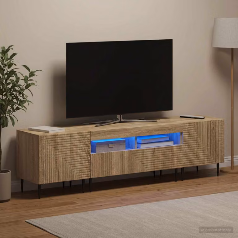Mobile TV stand vidaXL in legno ingegnerizzato MDF Rovere Sonoma marrone per soggiorno moderno