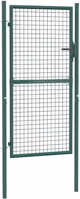 Cancello per Recinzione in Acciaio 100x175 cm Verde CFW4897557