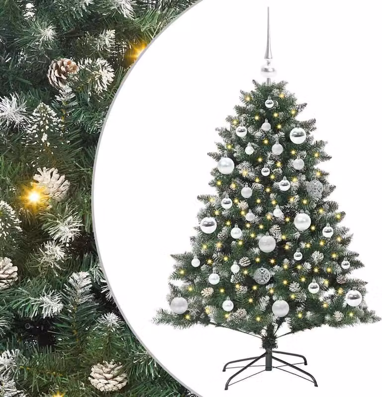 Albero di Natale artificiale con 150 LED Verde 120 cm