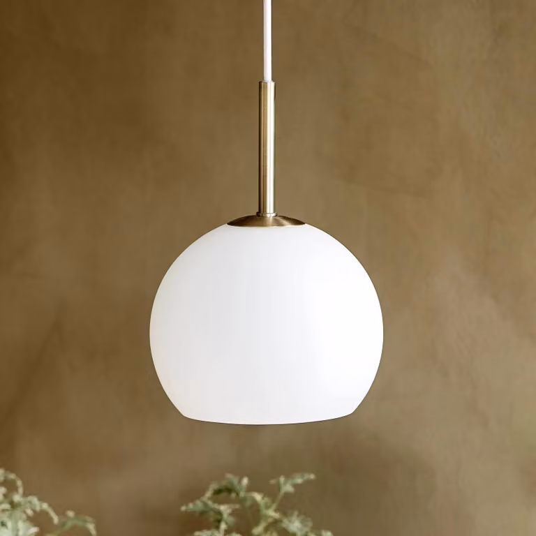FRANDSEN Lampada a sospensione in vetro Ball, dimmerabile, Bianco / Opale, Soggiorno / Sala da pranzo, Vetro, Design, Lampada a sospensione