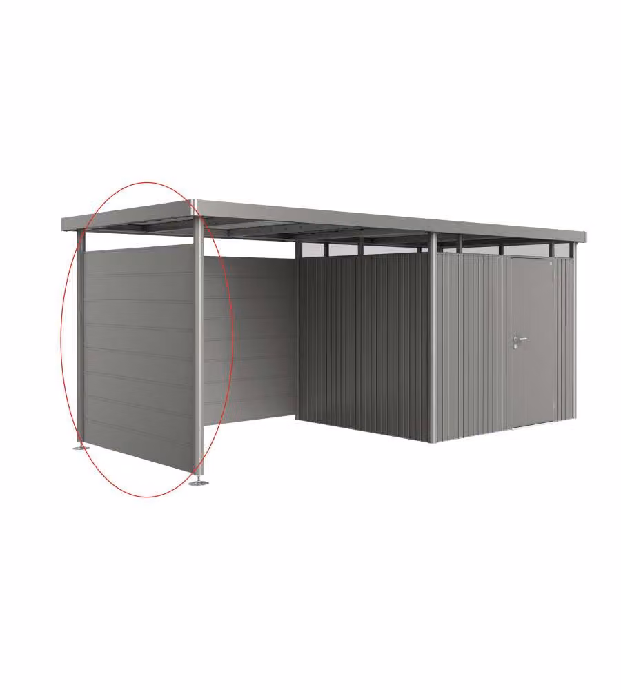 Parete laterale per tetto laterale casetta HighLine H3 grigio quarzo metallizzato