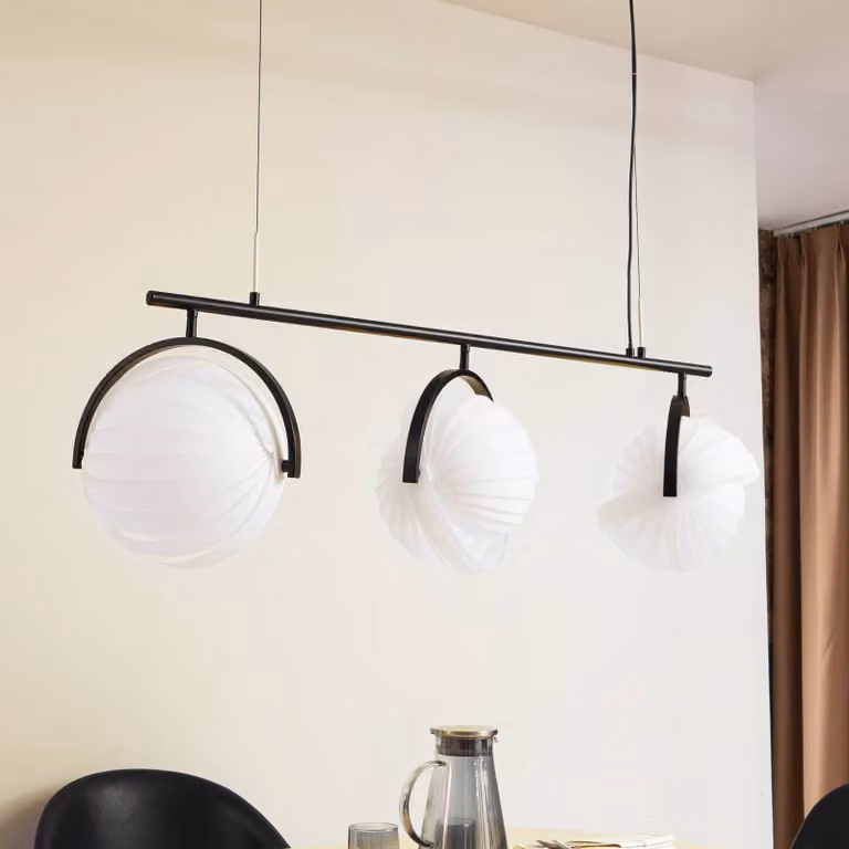 Lampada a sospensione Helva Lucande, dimmerabile, Bianco / Opale, Soggiorno / Sala da pranzo, Plastica, Scandinavo, Lampada a sospensione