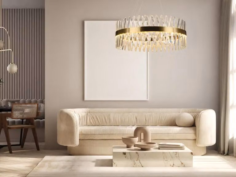 Lampadario a cristalli a LED con telecomando, 110W - J6309/C