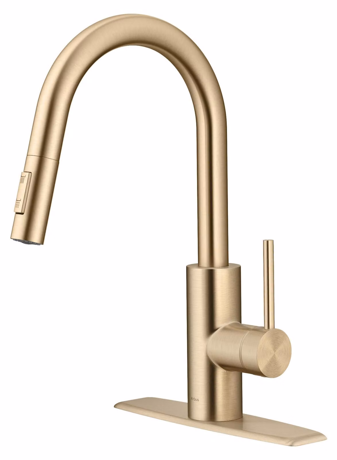 Miscelatore da cucina, a estrazione, finitura bronzo, monoblocco, con tecnologia anti-goccia