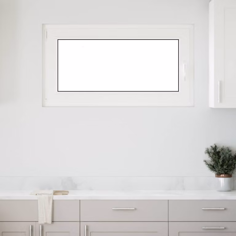 Finestra per seminterrato vidaXL in plastica bianca con vetro trasparente, modello tilt and turn, L: 110 cm, H: 70 cm, P: 21,9 cm