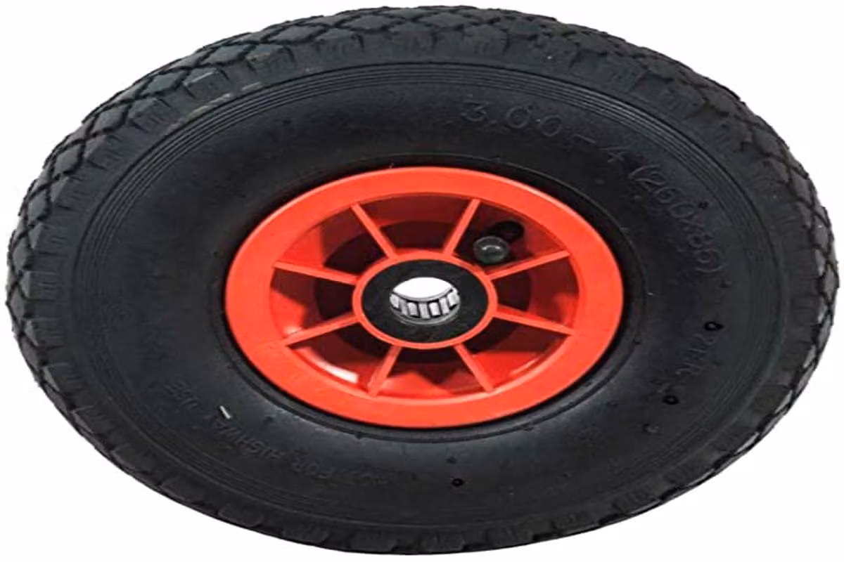 Ruota in plastica da 10 pollici, cerchio con diametro 260 x 85 mm, foro centrale da 16 mm, mozzo da 74 mm, adatta per carrelli e carriole