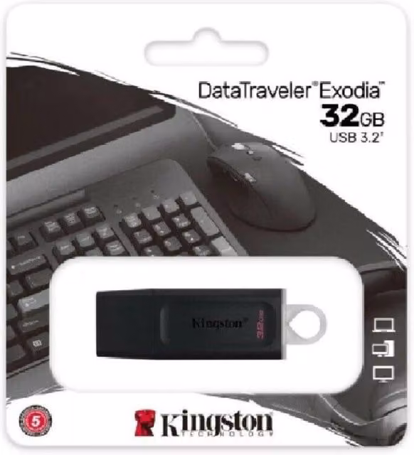 Chiavetta USB Kingston Exodia 32 GB USB 3.2 Nero – 1