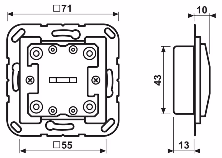 Pulsante Jung KNX universale 1-gang A10911ST (A10911ST)