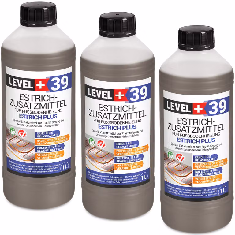 Plastificante per massetti con riscaldamento a pavimento 3L Livello+39