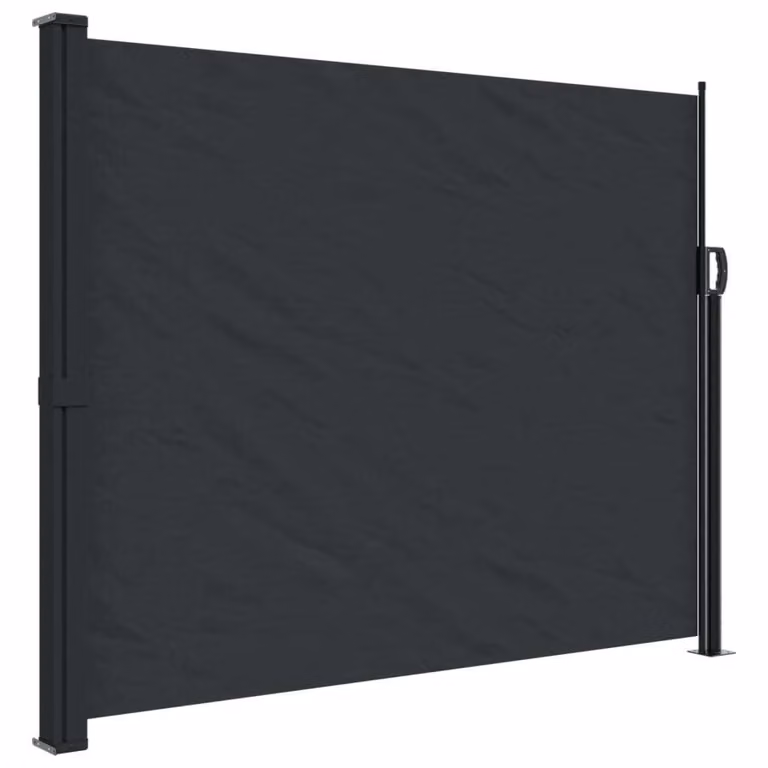 Tenda da Sole Laterale Retrattile Nera 160x600 cm