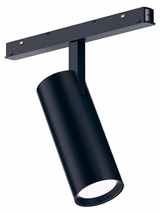 Faretto a Binario 48V Magnetico 18W 1396lm 3000K Dimmerabile Nero - Orientabile, Struttura in Alluminio e Policarbonato - Gealuce