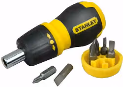 Set di giravite a cricchetto Stanley con 7 pezzi, colore giallo