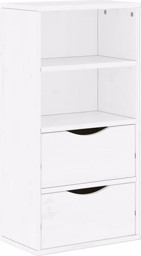 Armadietto Laterale con Cassetti ODDA Bianco 40x24x79 cm