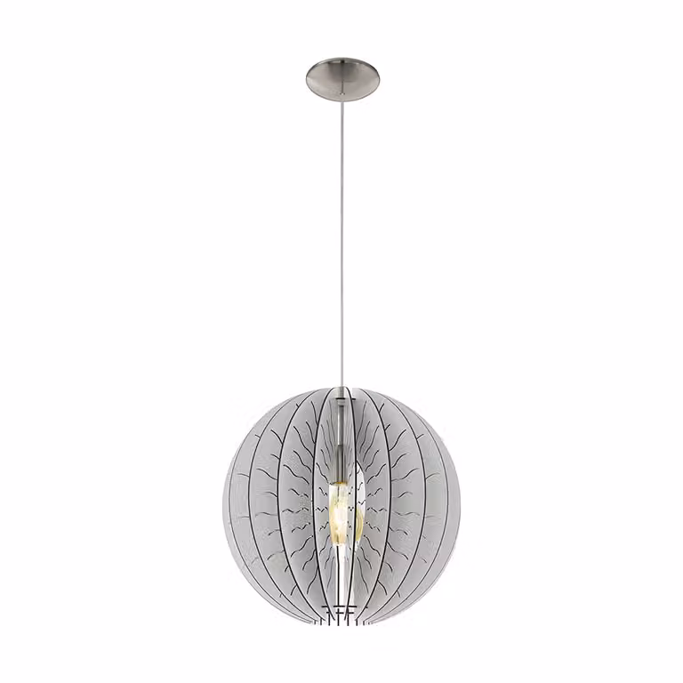 Eglo 32821 Fabessa lampada a sospensione E27 nichel bianco