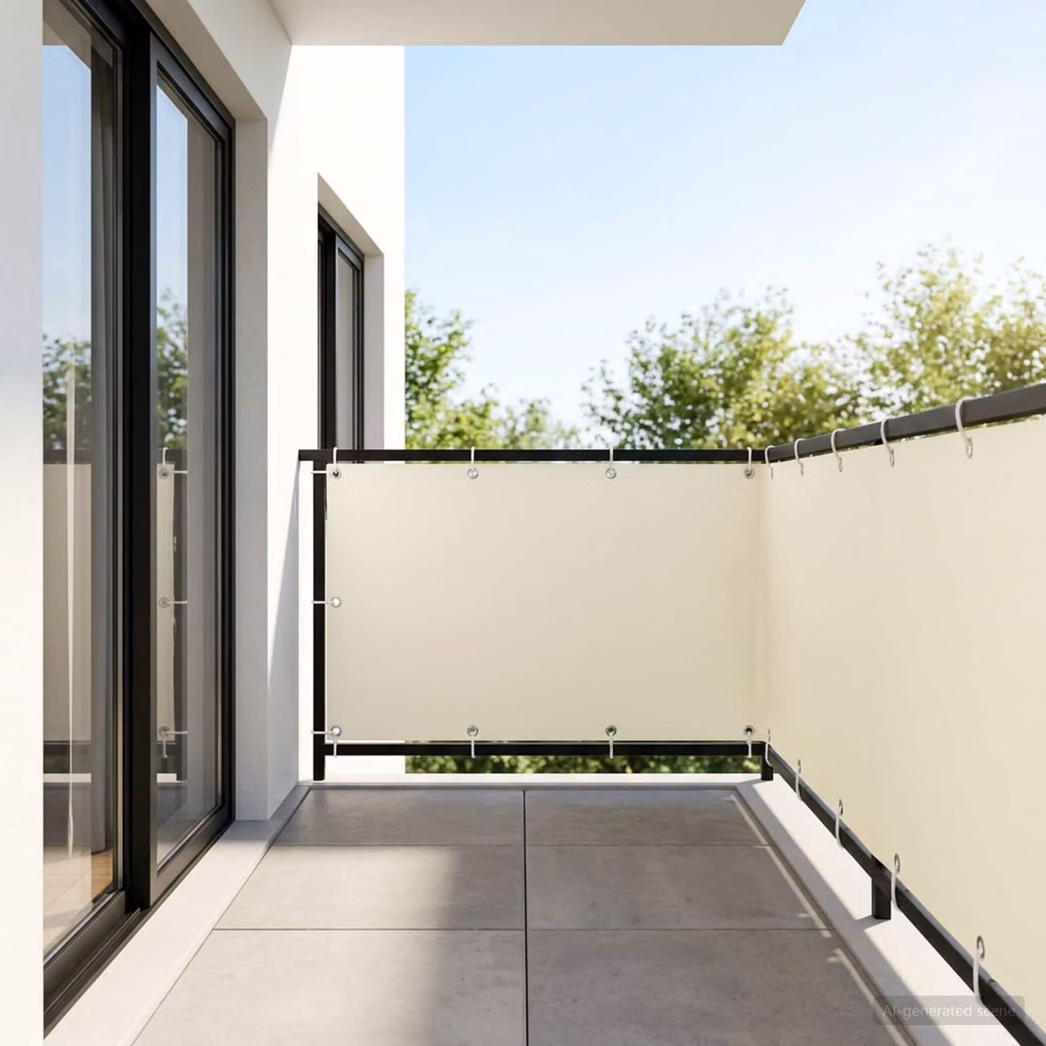 Schermo di privacy per balcone vidaXL beige, L: 25 m, H: 1,2 m