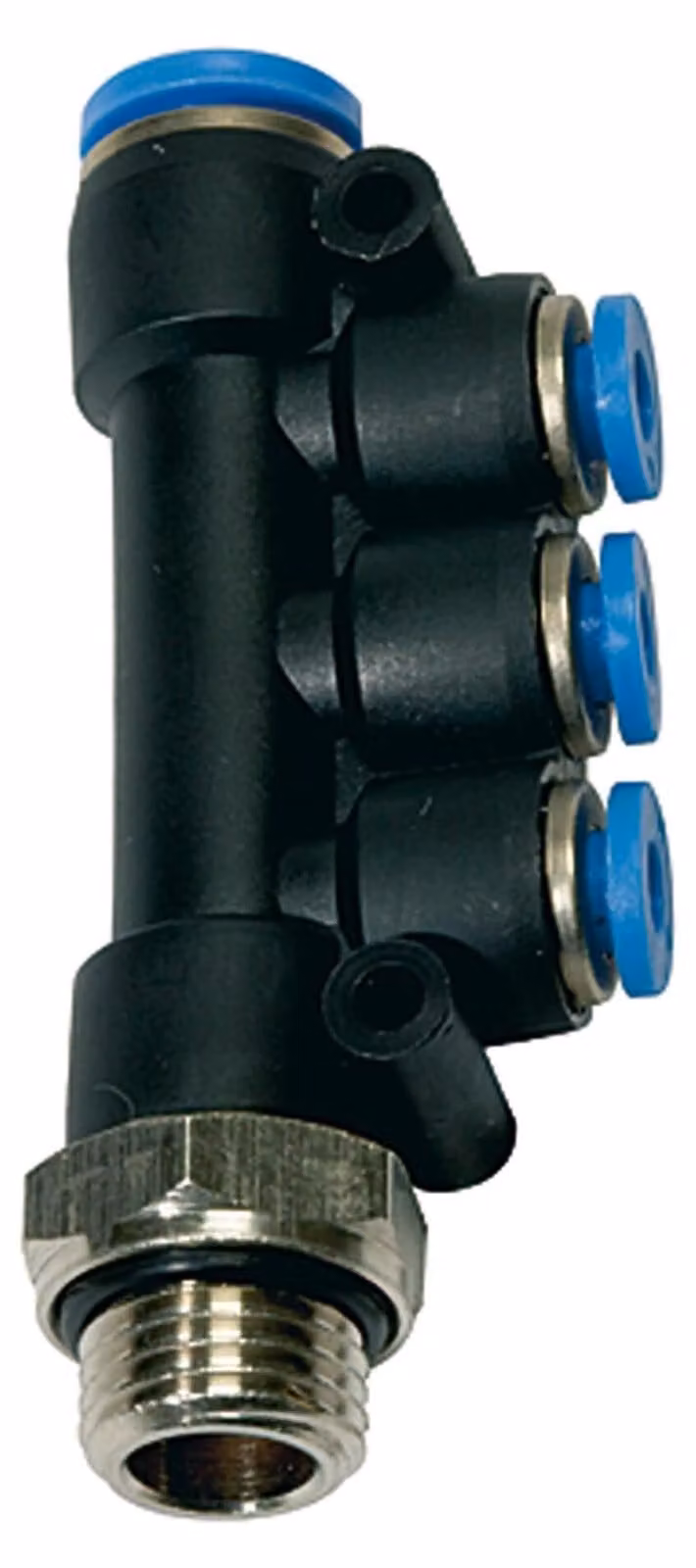 Riegler T-manifold "Serie blu", girevole, G 1/4 esterno, Ã˜ 4x6