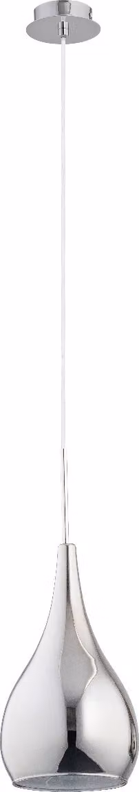 Lampada a sospensione Sonia cromata 1xE27x60W in vetro, dimensioni: 80x15x15 cm, IP20, Alfa