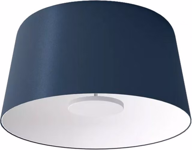 Linea Light Delfi Plafoniera LED Moderna in Metallo e Tessuto Disponibile in Bianco, Nero o Blu