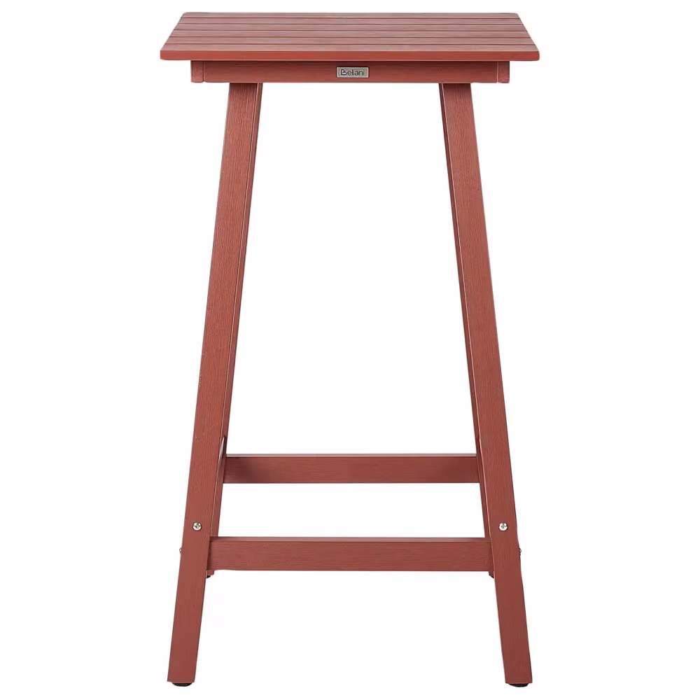 Tavolo da bar quadrato BELIANI rosso per giardino e terrazza con finitura opaca L/P: 60 x 60 cm, H: 103 cm – 2