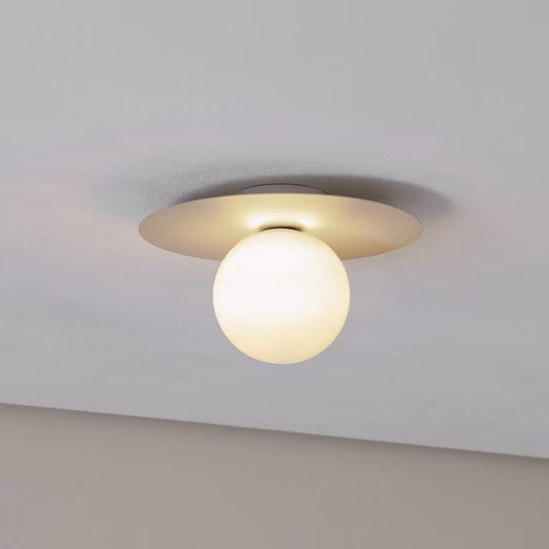 Plafoniera soffitto Pixie TK Lighting, dimmerabile, Crema / Ambra, Soggiorno / Sala da pranzo, Metallo, Moderno, Plafoniera