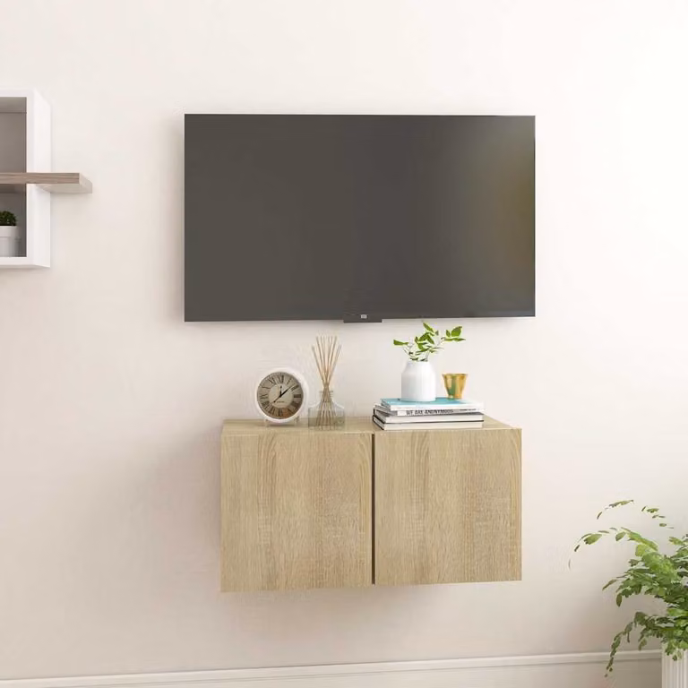 vidaXL Mobile Porta TV Pensile Rovere Sonoma L 60 x P 30 x H 30 cm