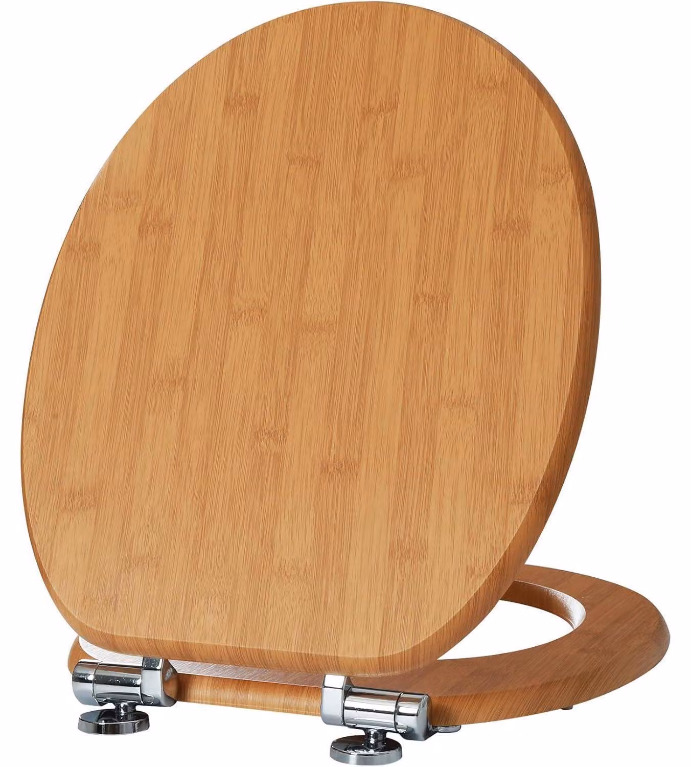 Copertura per WC con sistema di abbassamento automatico | Materiale: legno (bambù) | Dimensioni: 43,5 x 37,8 x 5 cm | Adatta per WC standard