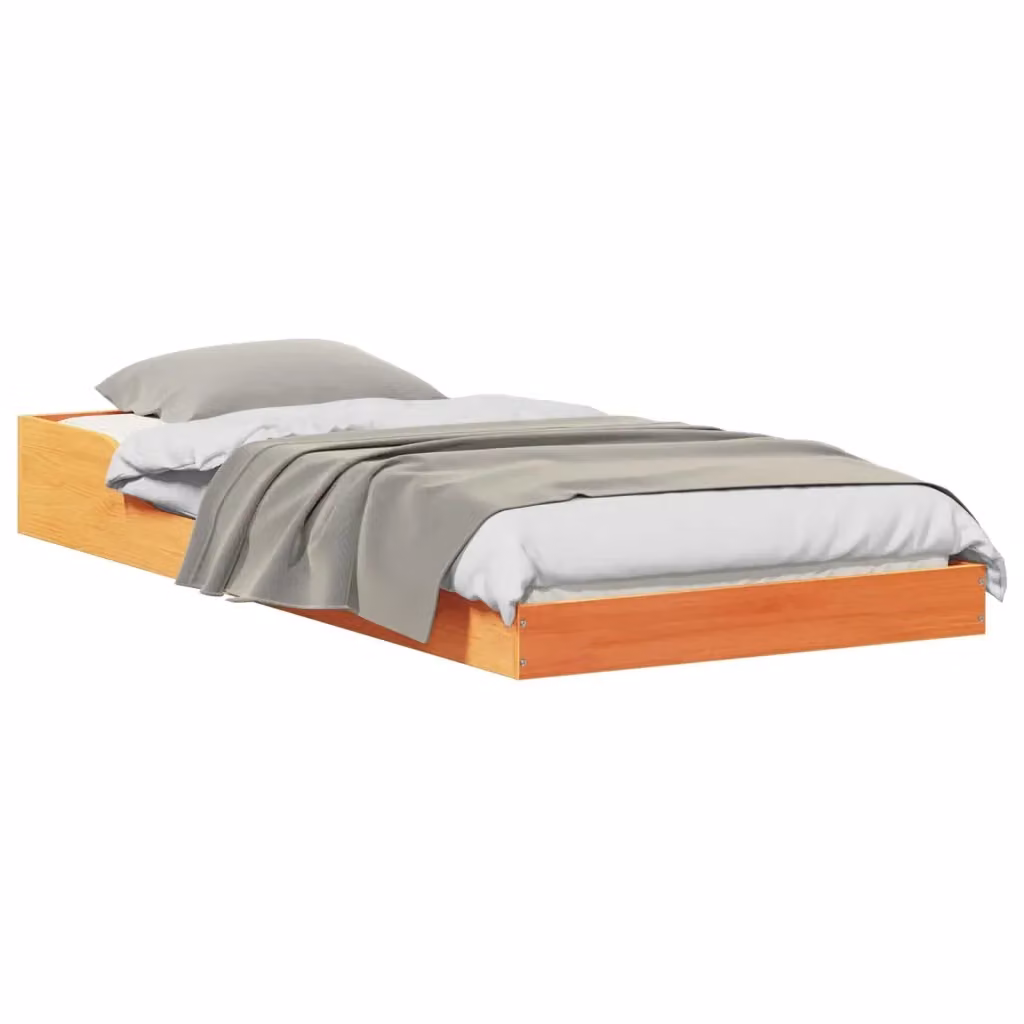 Giroletto in pino massello marrone cerato per letto L: 83,5 cm, P: 223,5 cm, H: 24 cm – 2